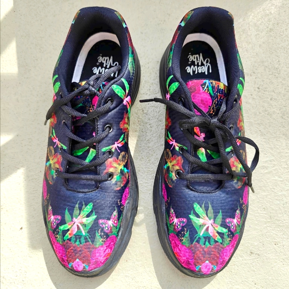 !Yes We Vibe Colorful Dragonfly Sneakers Mens
